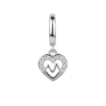 Christina Jewelry & Watches Beating Heart charm i sølv